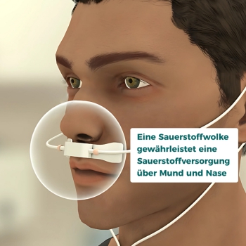 Sauerstoffwolke NasalOxy Anwendung